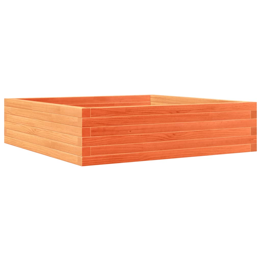 plantekasse 90x90x23 cm massivt fyrretræ gyldenbrun