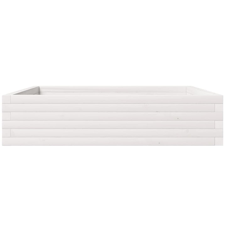 plantekasse 100x100x23 cm massivt fyrretræ hvid