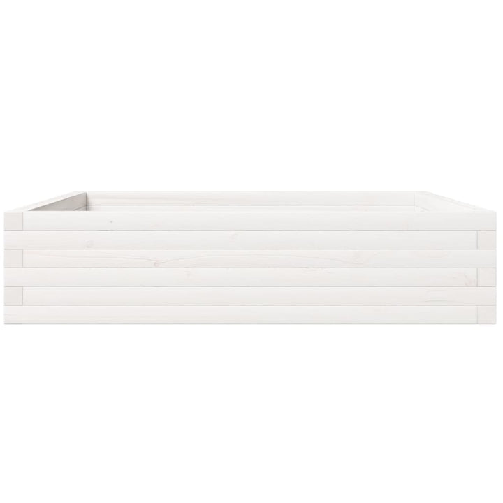 plantekasse 100x100x23 cm massivt fyrretræ hvid