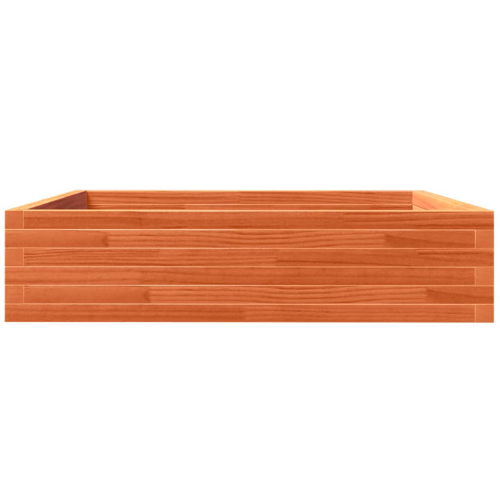 plantekasse 100x100x23 cm massivt fyrretræ gyldenbrun