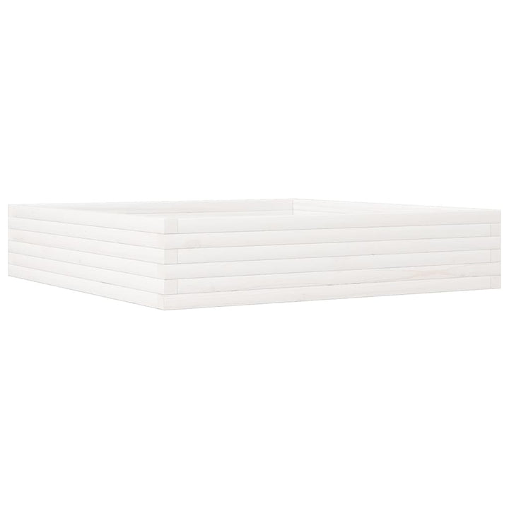 plantekasse 110x110x23 cm massivt fyrretræ hvid