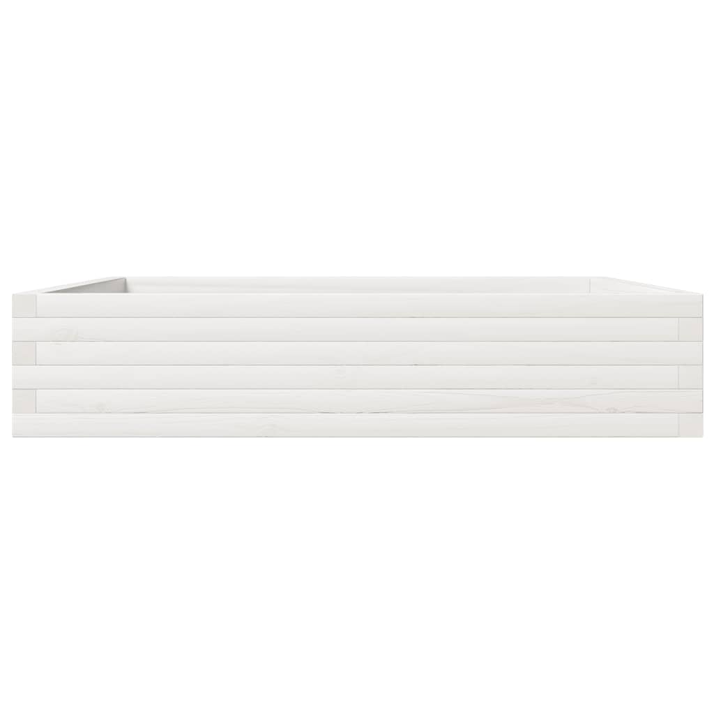 plantekasse 110x110x23 cm massivt fyrretræ hvid