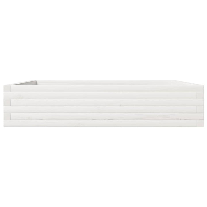 plantekasse 110x110x23 cm massivt fyrretræ hvid