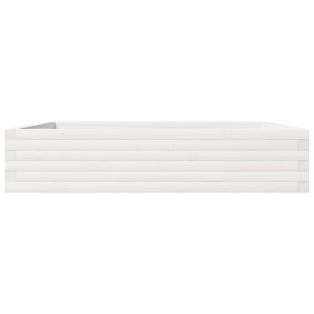 plantekasse 110x110x23 cm massivt fyrretræ hvid