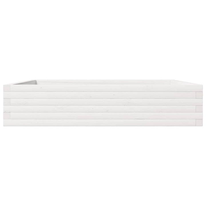 plantekasse 110x110x23 cm massivt fyrretræ hvid