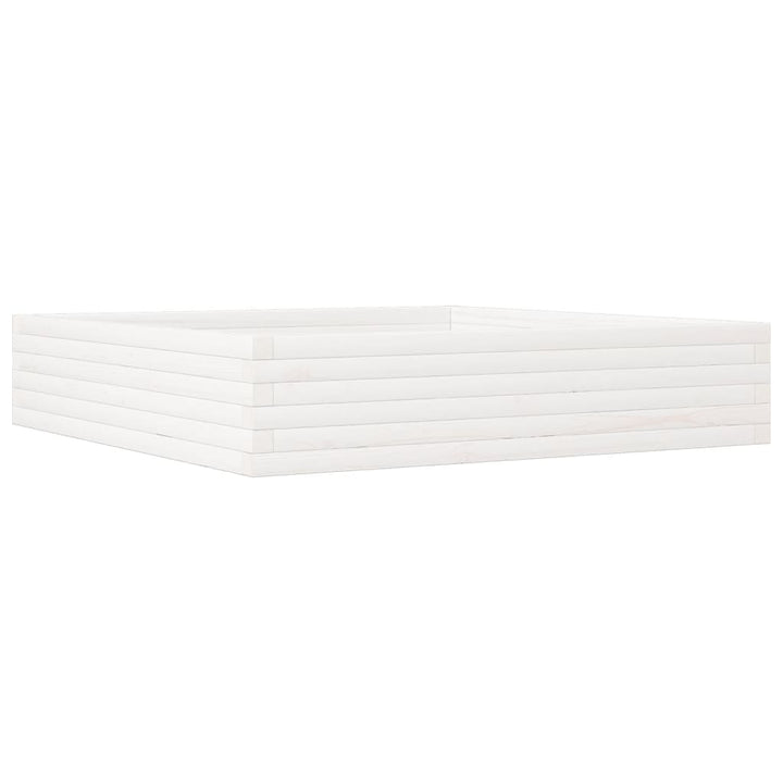 plantekasse 110x110x23 cm massivt fyrretræ hvid