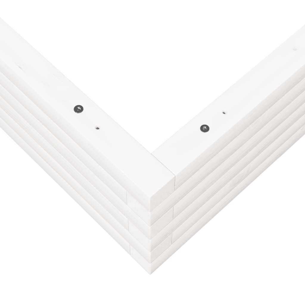 plantekasse 110x110x23 cm massivt fyrretræ hvid
