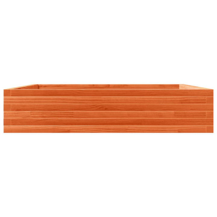 plantekasse 110x110x23 cm massivt fyrretræ gyldenbrun