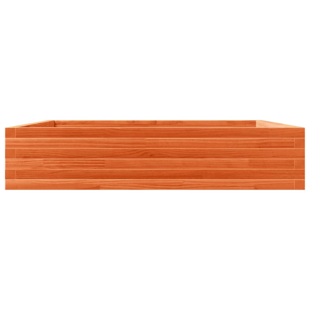 plantekasse 110x110x23 cm massivt fyrretræ gyldenbrun