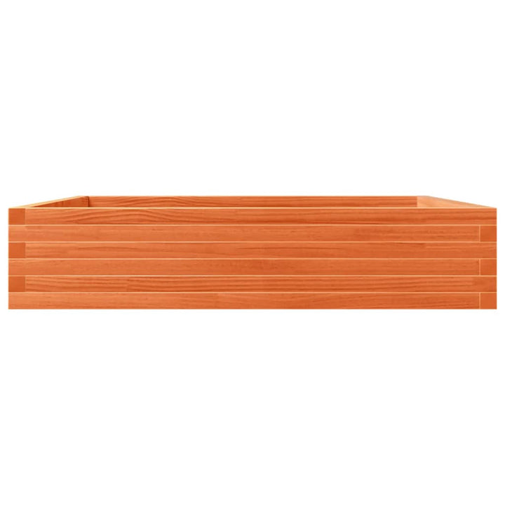plantekasse 110x110x23 cm massivt fyrretræ gyldenbrun