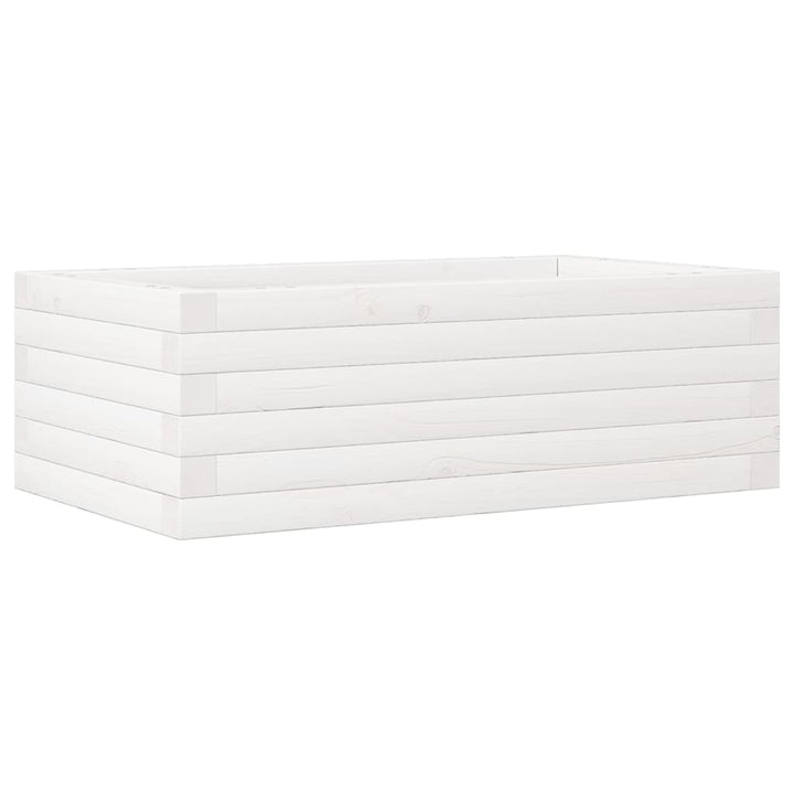 plantekasse 70x40x23 cm massivt fyrretræ hvid