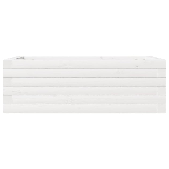 plantekasse 70x40x23 cm massivt fyrretræ hvid