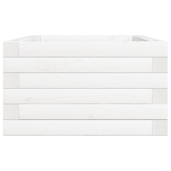 plantekasse 70x40x23 cm massivt fyrretræ hvid