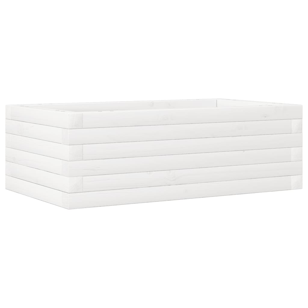 plantekasse 70x40x23 cm massivt fyrretræ hvid