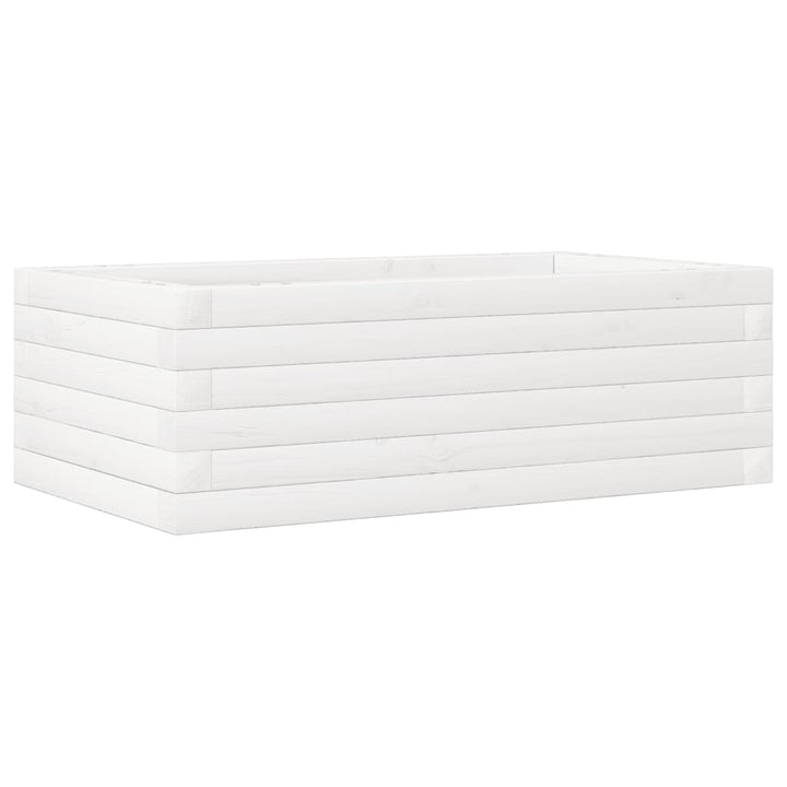 plantekasse 70x40x23 cm massivt fyrretræ hvid