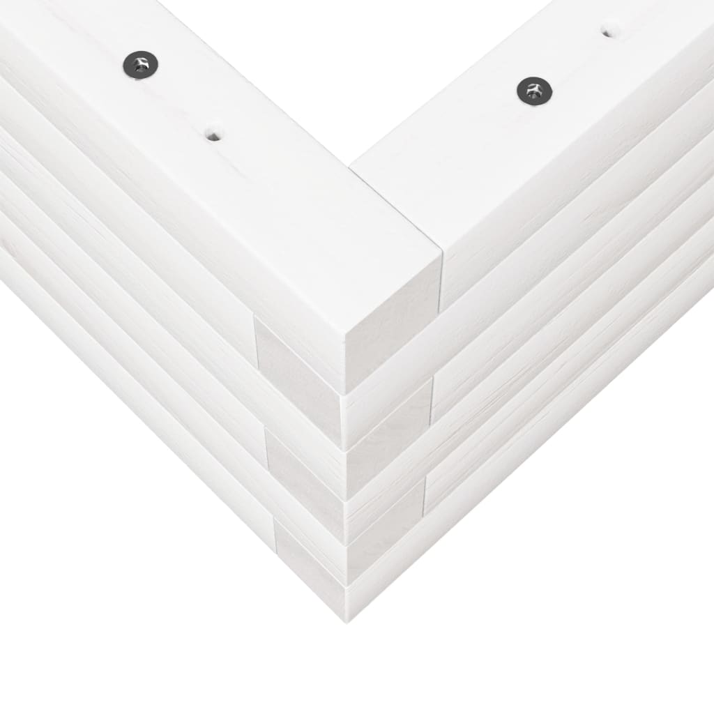 plantekasse 70x40x23 cm massivt fyrretræ hvid