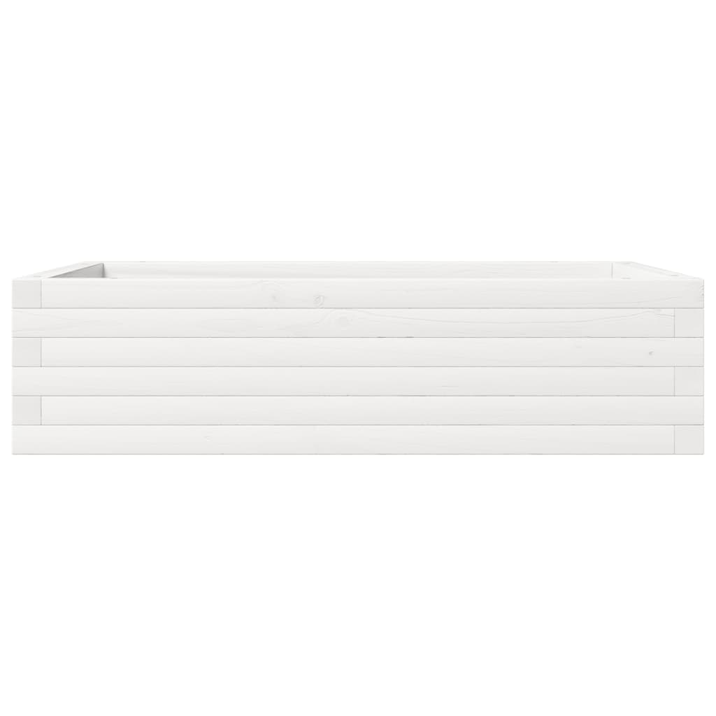 plantekasse 90x60x23 cm massivt fyrretræ hvid