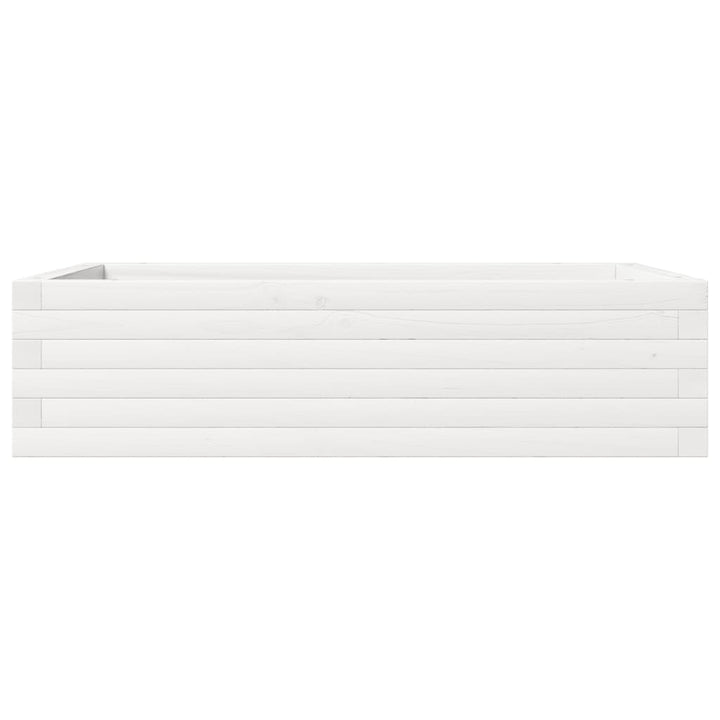 plantekasse 90x60x23 cm massivt fyrretræ hvid