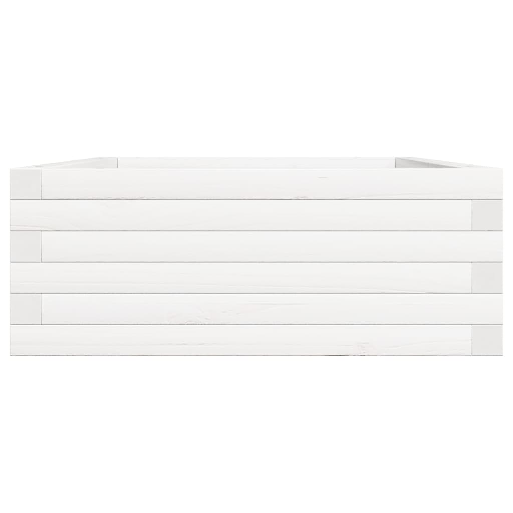 plantekasse 90x60x23 cm massivt fyrretræ hvid