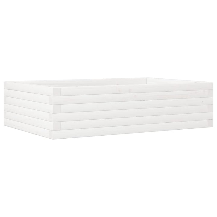 plantekasse 90x60x23 cm massivt fyrretræ hvid