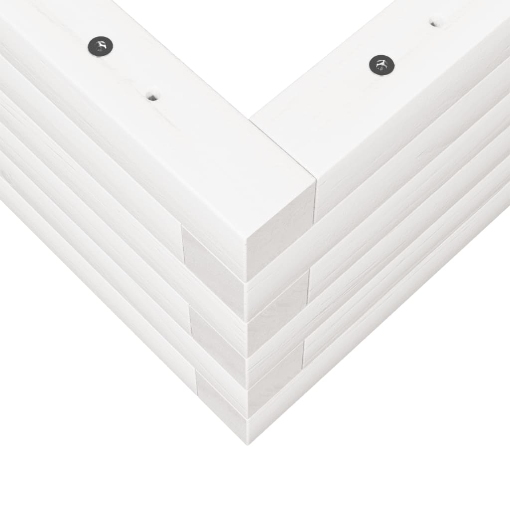 plantekasse 90x60x23 cm massivt fyrretræ hvid