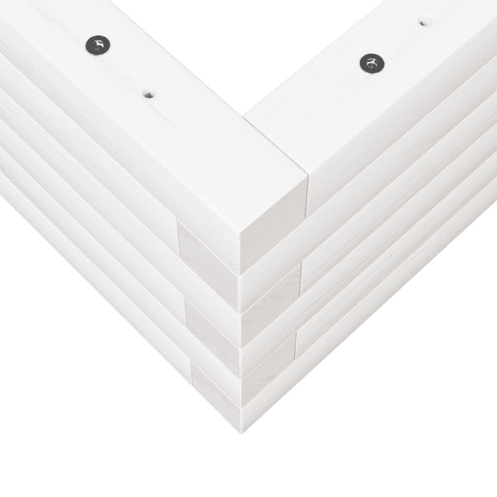 plantekasse 90x60x23 cm massivt fyrretræ hvid