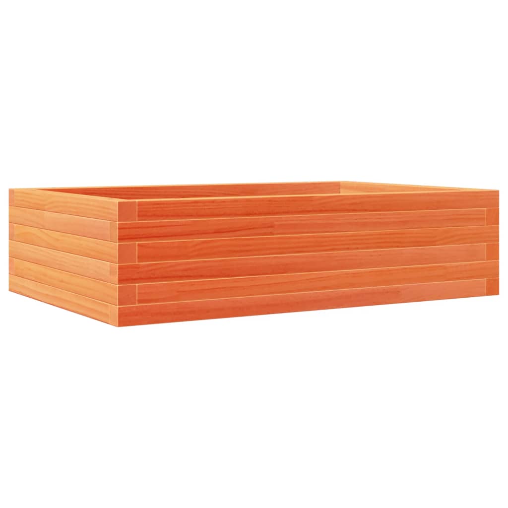 plantekasse 90x60x23 cm massivt fyrretræ gyldenbrun