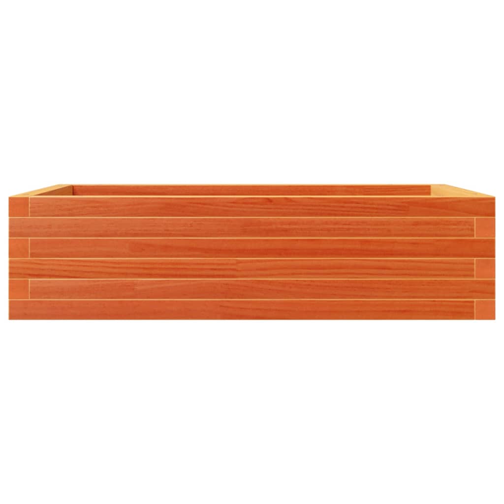 plantekasse 90x60x23 cm massivt fyrretræ gyldenbrun
