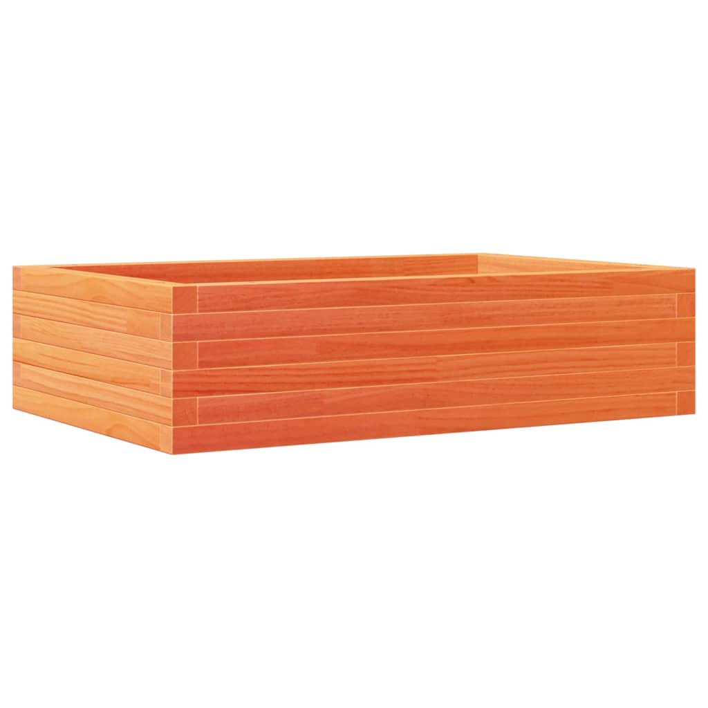 plantekasse 90x60x23 cm massivt fyrretræ gyldenbrun