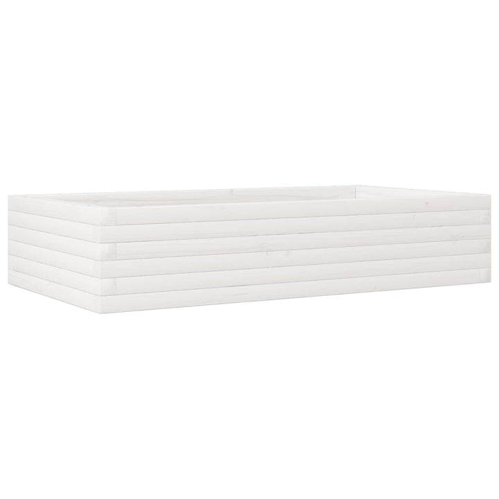 plantekasse 110x60x23 cm massivt fyrretræ hvid