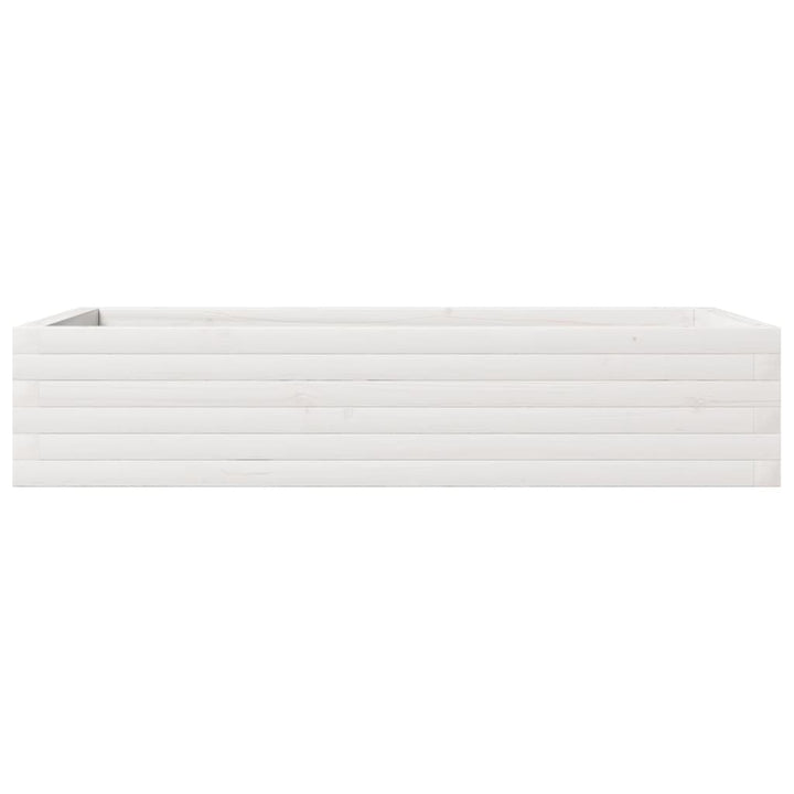 plantekasse 110x60x23 cm massivt fyrretræ hvid