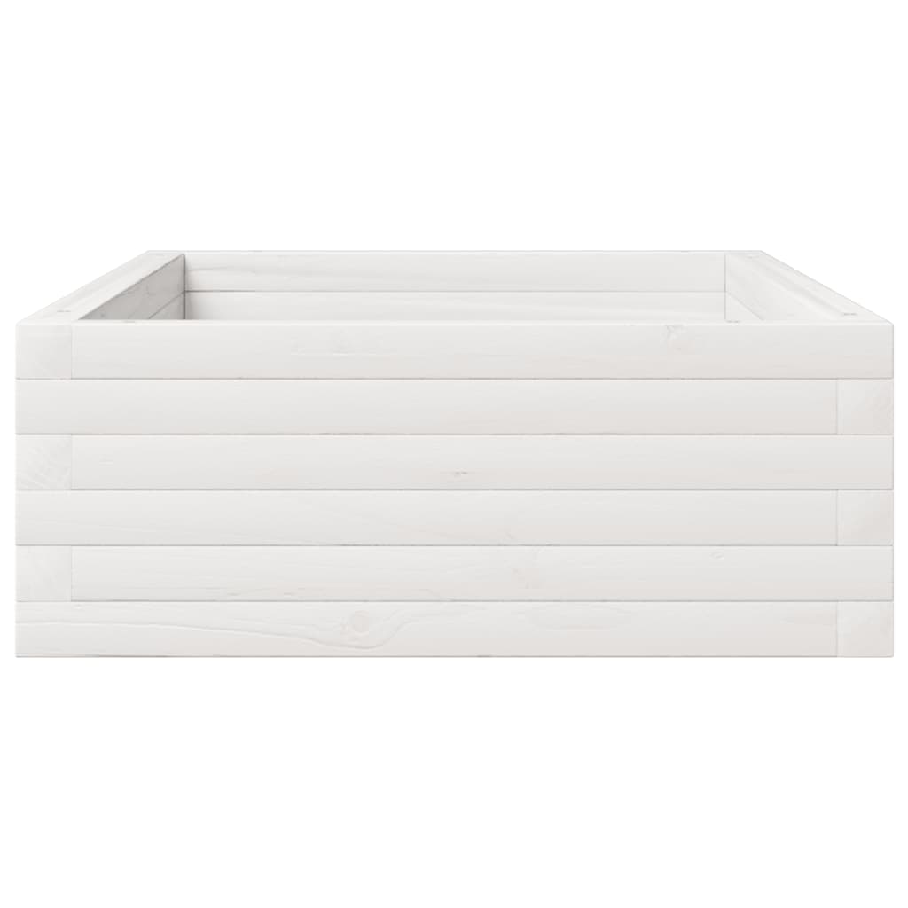plantekasse 110x60x23 cm massivt fyrretræ hvid