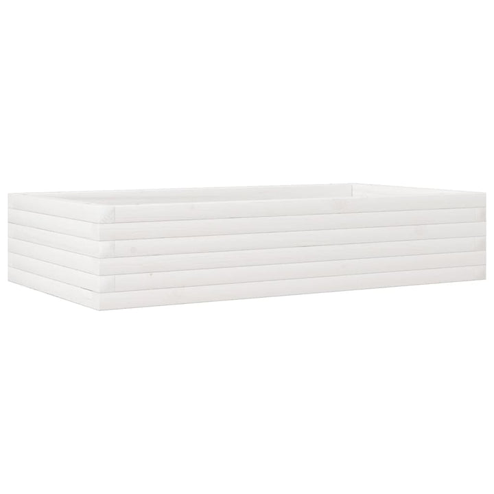 plantekasse 110x60x23 cm massivt fyrretræ hvid
