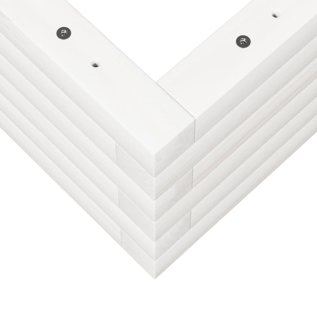 plantekasse 110x60x23 cm massivt fyrretræ hvid