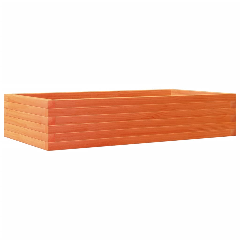 plantekasse 110x60x23 cm massivt fyrretræ gyldenbrun