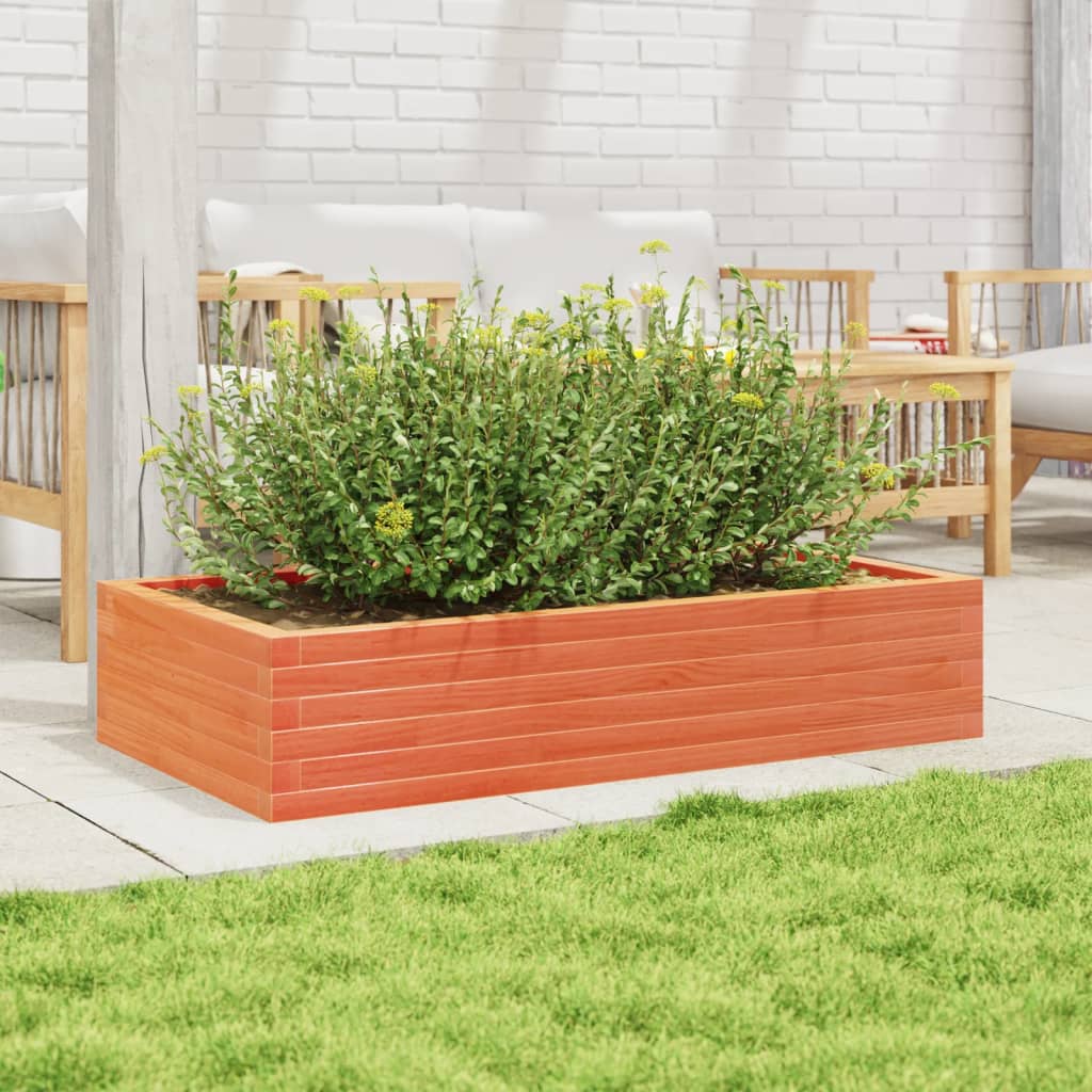 plantekasse 110x60x23 cm massivt fyrretræ gyldenbrun