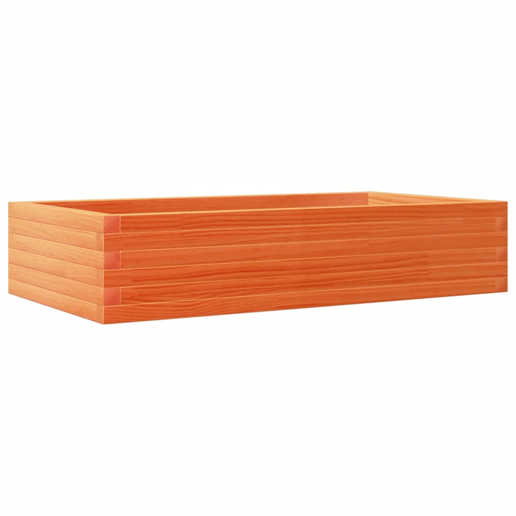 plantekasse 110x60x23 cm massivt fyrretræ gyldenbrun