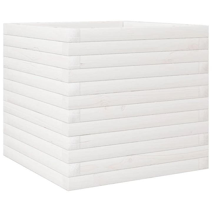 plantekasse 50x50x45,5 cm massivt fyrretræ hvid