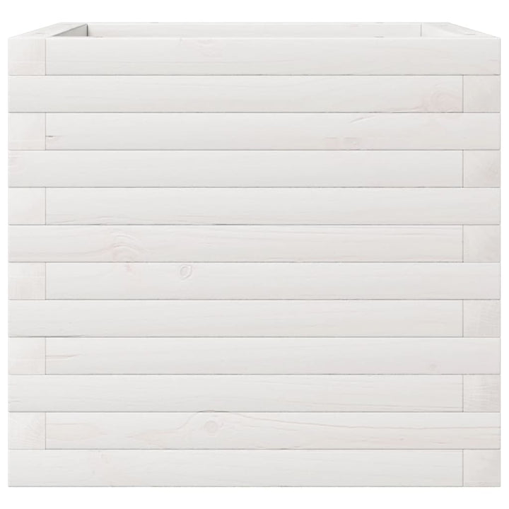 plantekasse 50x50x45,5 cm massivt fyrretræ hvid