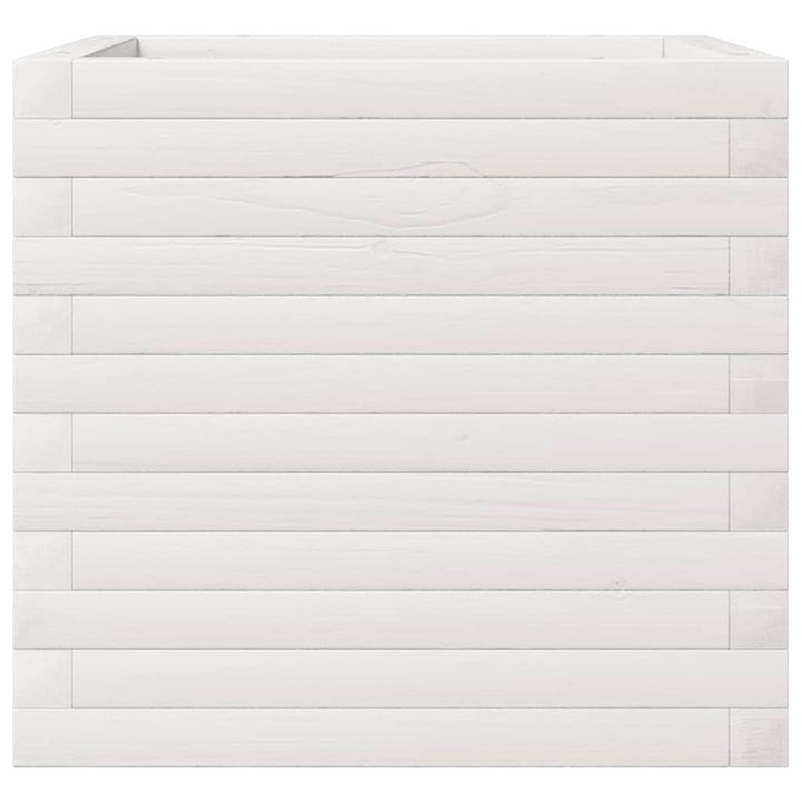 plantekasse 50x50x45,5 cm massivt fyrretræ hvid