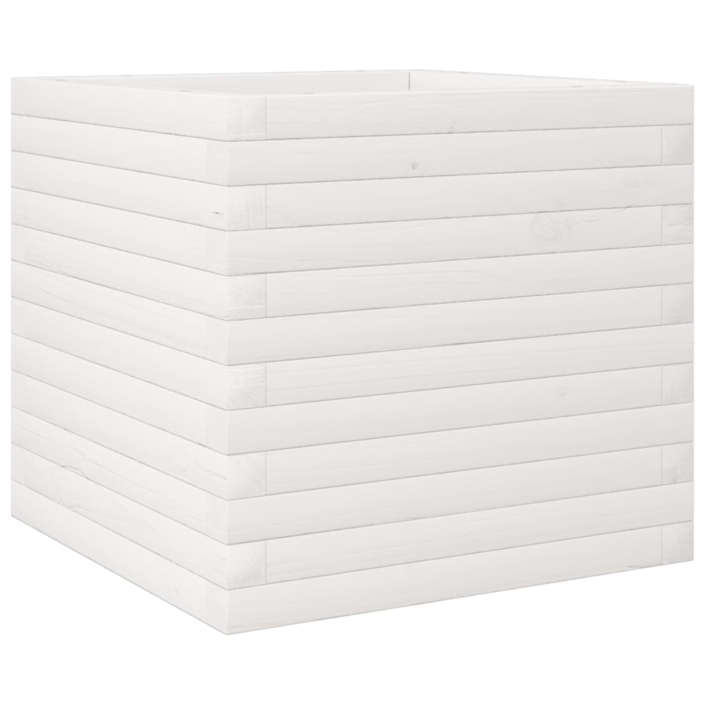 plantekasse 50x50x45,5 cm massivt fyrretræ hvid