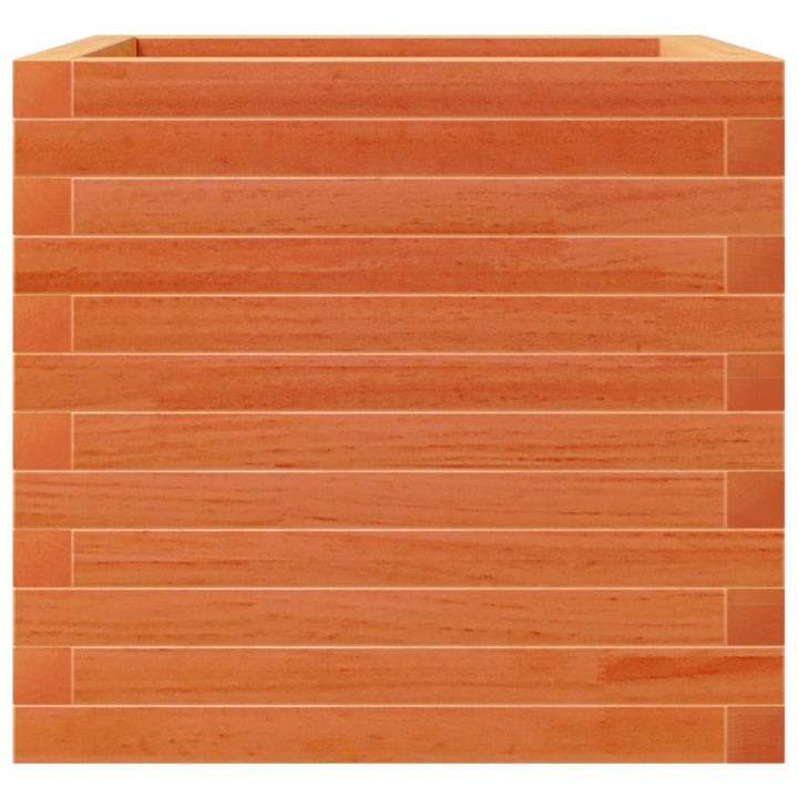 plantekasse 50x50x45,5 cm massivt fyrretræ gyldenbrun