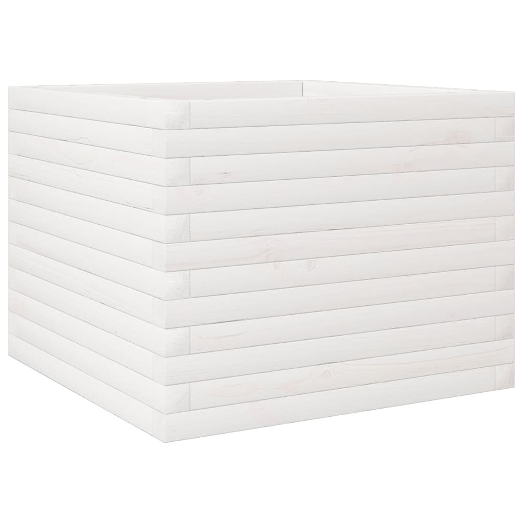 plantekasse 60x60x45,5 cm massivt fyrretræ hvid