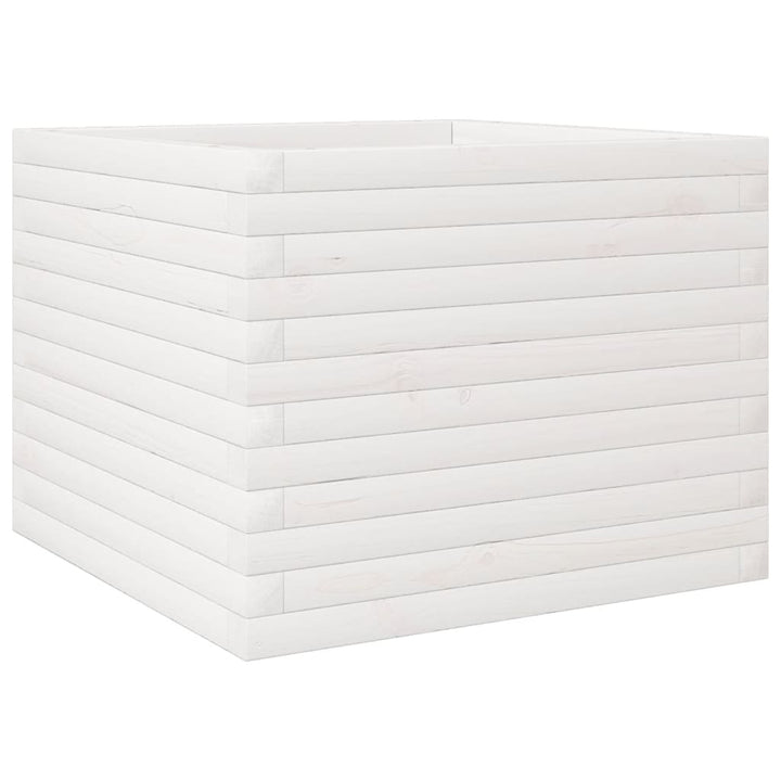 plantekasse 60x60x45,5 cm massivt fyrretræ hvid