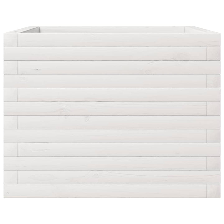plantekasse 60x60x45,5 cm massivt fyrretræ hvid