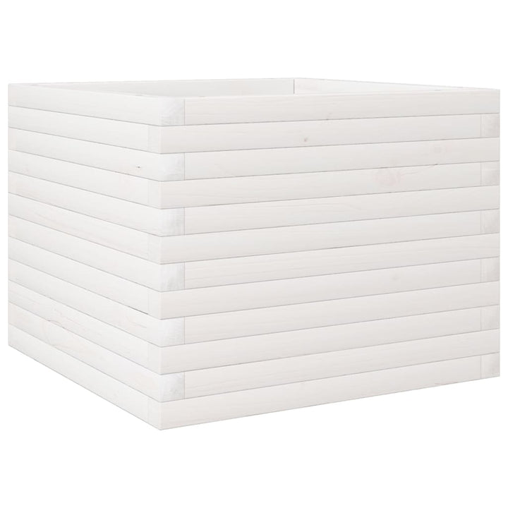 plantekasse 60x60x45,5 cm massivt fyrretræ hvid