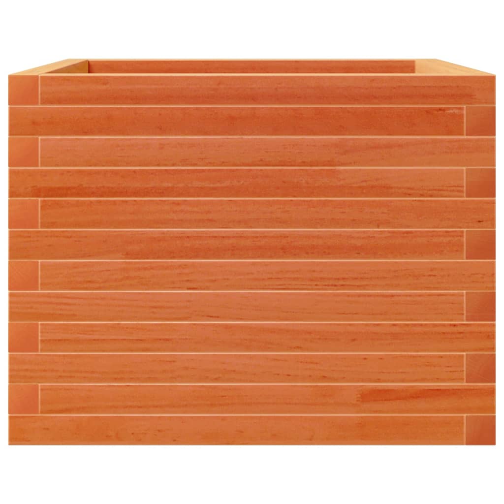 plantekasse 60x60x45,5 cm massivt fyrretræ gyldenbrun