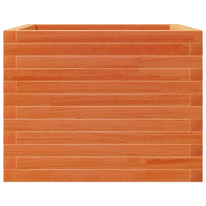 plantekasse 60x60x45,5 cm massivt fyrretræ gyldenbrun
