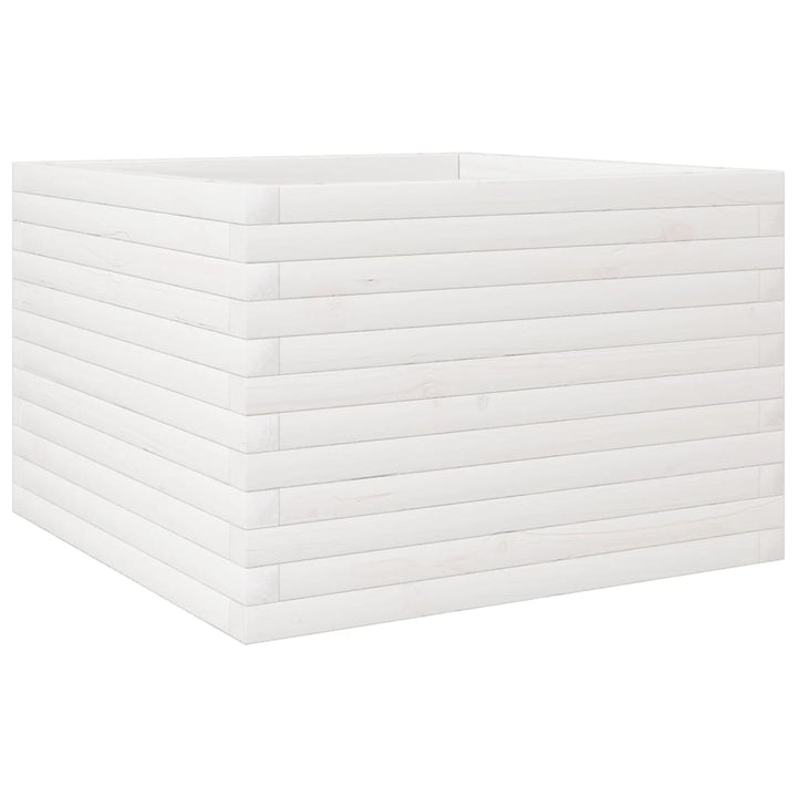 plantekasse 70x70x45,5 cm massivt fyrretræ hvid