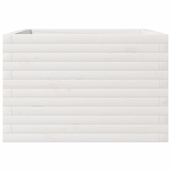 plantekasse 70x70x45,5 cm massivt fyrretræ hvid